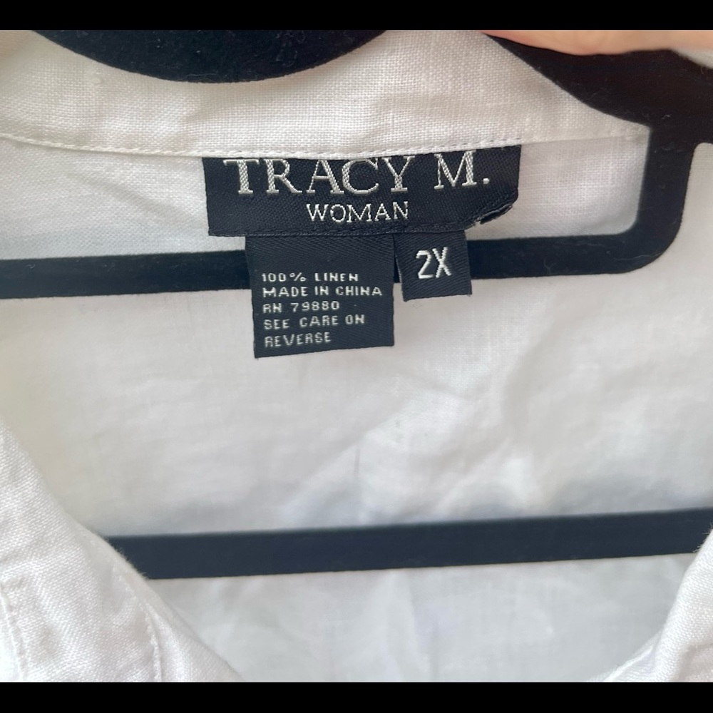 White linen blouse  XL